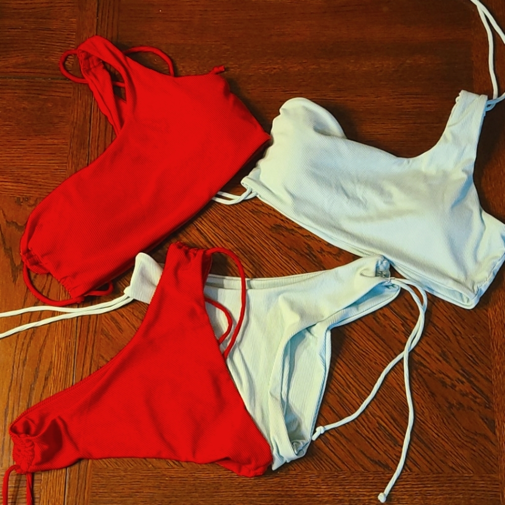 Red Bathing Suit Size Medium - Picture 1 of 7